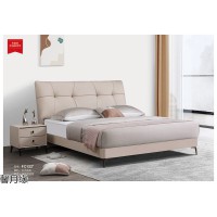 馨月緣時尚輕奢軟床，南康皮床，江西生態(tài)真皮、硅膠皮、貓抓布、科技布軟床廠家