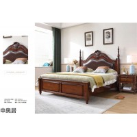 簡美雅居輕奢簡美家具，南康美式家具，江西美式輕奢實木套房，申奧居家具生產(chǎn)廠家