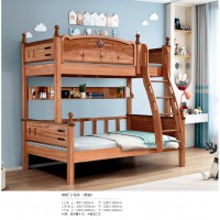 嘻哈年華金絲檀木青少年兒童床X05#子母床（熊貓）