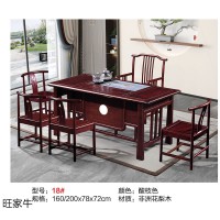 南康新中式茶臺，江西烏金木、沙比利、非洲花梨木、金絲檀木茶臺，旺家牛家具廠家