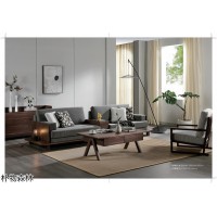 樸物森林家具，南康現代極簡家具，江西北美黑胡桃色實木套房，福瑞思特家具生產廠家