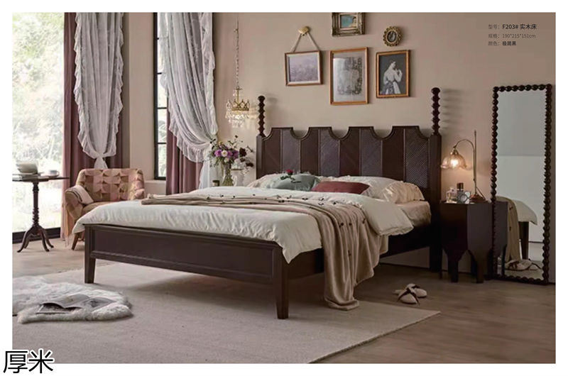 厚米中古風(fēng)北美紅橡家具