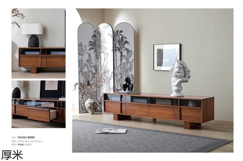 厚米中古風(fēng)北美紅橡家具