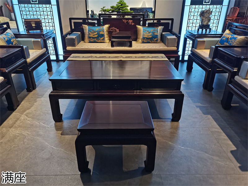 滿座紫光檀紅木家具