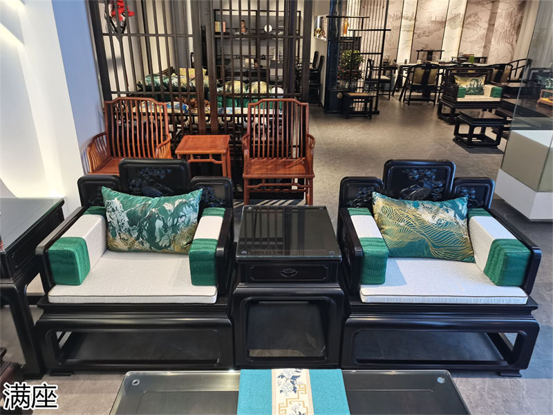 滿座紫光檀紅木家具