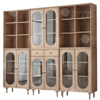 歌樂美白蠟木S3010組合書柜