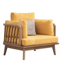 歌樂美白蠟木126單人位沙發