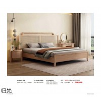 南康侘寂風、現代極簡白蠟木家具，歸梵白蠟木藤木家具，江西宜享歸梵家具生產廠家