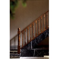 昌龍禾運新中式烏金木定制樓梯