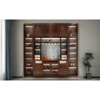 昌龍禾運新中式烏金木定制酒柜