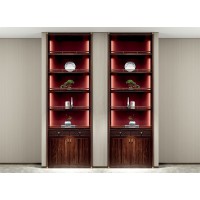 昌龍禾運新中式烏金木定制高飾柜