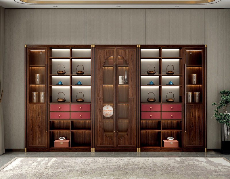 新中式二門書柜1-602A#、三門書柜1-602B#、三門書柜1-602C#