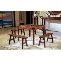 昌龍禾運新中式烏金木八仙桌1-508#、條凳1-318#