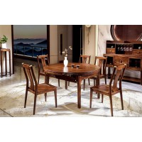 昌龍禾運新中式烏金木餐桌1-503#、餐椅1-516#、餐邊柜1-521#