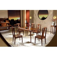 昌龍禾運新中式烏金木餐桌1-506#、餐椅1-518#、餐邊柜1-521#