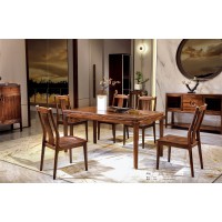 昌龍禾運新中式烏金木餐桌1-501#、餐椅1-516#