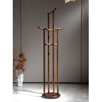 昌龍禾運新中式烏金木衣帽架1-158#