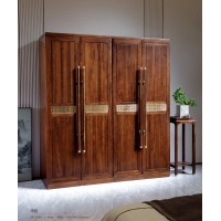昌龍禾運(yùn)新中式烏金木四門衣柜1-555#