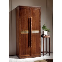 昌龍禾運(yùn)新中式烏金木兩門衣柜1-155#