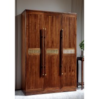 昌龍禾運(yùn)新中式烏金木三門衣柜1-155#