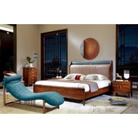 新中式床1-1013#、床頭柜1-112#、躺椅1-367#