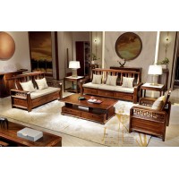 昌龍禾運(yùn)新中式烏金木沙發(fā)1-205#、長(zhǎng)茶幾1-221#、角幾1-226（巖板）#