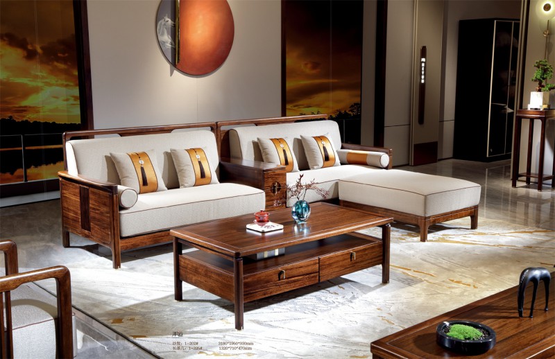 新中式沙發1-202#、長茶幾1-225#