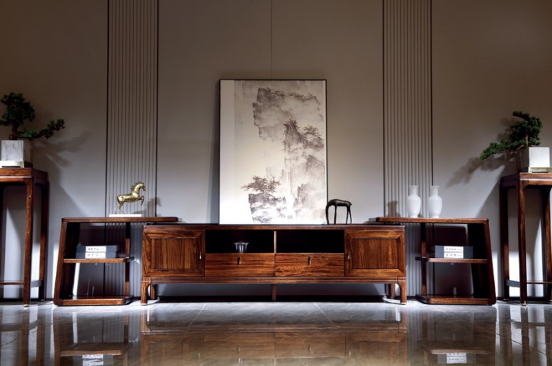 新中式電視柜1-232#、伸縮邊柜1-230#