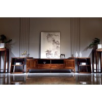 昌龍禾運新中式烏金木電視柜1-232#、伸縮邊柜1-230#