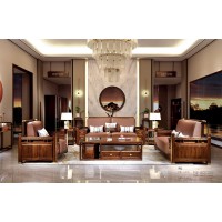 昌龍禾運新中式烏金木沙發1-2012#、長茶幾1-2211#、角幾1-226（實木）#