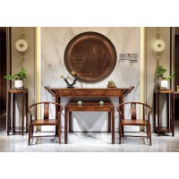 昌龍禾運(yùn)新中式烏金木中堂1-386#、八仙桌1-508#、圍椅Y2006#、花架1-331#