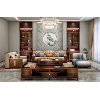 昌龍禾運新中式烏金木沙發1-2017#、貴妃沙發1-368#、長茶幾1-2231#、角幾1-226（實木）#、電視柜1-233#