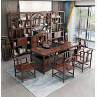 衛(wèi)府里新中式烏金木CT620茶臺(550石頭)、BGJ601博古架