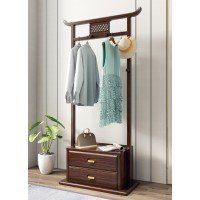 衛府里新中式烏金木YMJ622衣帽架