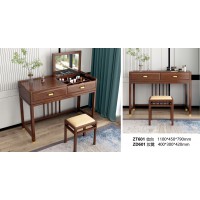 衛府里新中式烏金木ZT601妝臺、ZD601妝凳