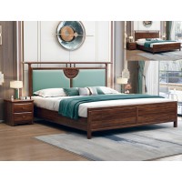 衛府里新中式烏金木C616床軟靠、CG606床頭柜