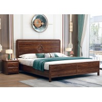 衛府里新中式烏金木C621床、CG606床頭柜