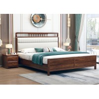 衛府里新中式烏金木C620床、CG606床頭柜