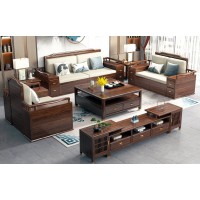 衛府里新中式烏金木?SF618沙發、KT609大方幾、KT606方幾、KG608伸縮地柜中柜、KG608伸縮地柜左右柜