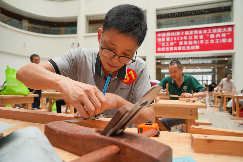 南康區木工技能大賽現場